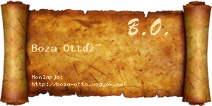 Boza Ottó névjegykártya